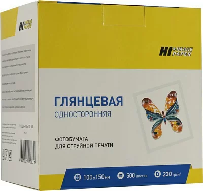 Hi-Image Paper HI-G230-100x150-500 (A6 10x15см 500 листов 230 г/м2) бумага глянцевая односторонняя