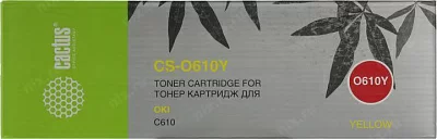 Картридж Cactus CS-O610Y  Yellow  для OKI C610