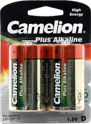 Элемент питания Camelion MN1300-2 (LR20) Size "D" 1.5V щелочной  (alkaline)  уп.2 шт