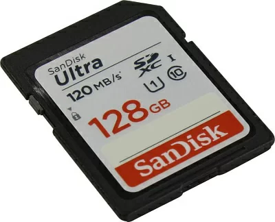 Карта памяти SanDisk Ultra SDSDUN4-128G-GN6IN SDXC Memory Card 128Gb UHS-I U