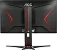 23.8" ЖК монитор AOC 24G2SU Black-Red с поворотом экрана (LCD 1920x1080 D-Sub  HDMI  DP USB3.1  Hub)