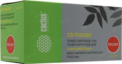 Картридж Cactus CS-TK5230Y Yellow для  Kyocera Ecosys  M5521cdn/M5521cdw/P5021cdn/P5021cdw