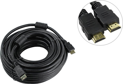 AOpen ACG711D-15м Кабель HDMI to HDMI (19M -19M)  15м  2 фильтра ver2.0